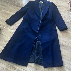 Women's Navy Blue Long Coat